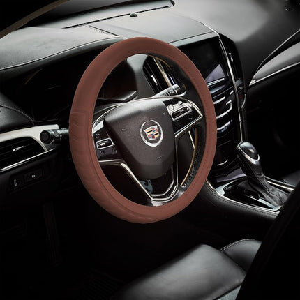 FH Group FH2006TAN Steering Wheel Cover (Microfiber Embossed Leather Tan)