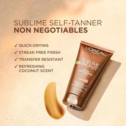 L'Oreal Paris Sublime Bronze Tinted Self-Tanning Lotion Light Medium 145 ml