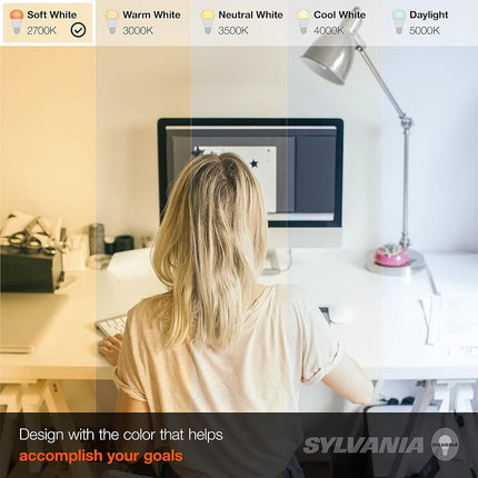 Sylvania Home Lighting 78037 A19 Sylvania Ultra 60 W Equivalent LED Light Bulb, Dimmable, Efficient 9 W Color 3500K, Bright White