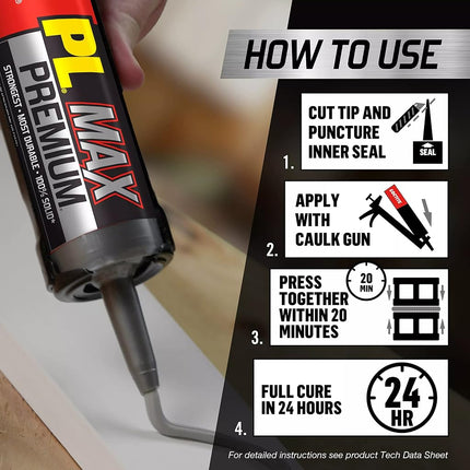 Loctite PL Premium Max Construction Adhesive 9 fl oz, 1 Cartridge