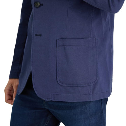 Haggar Men's Smart Wash Performance Tech Blazer Tailored Fit Navy