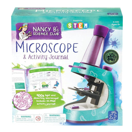 Learning Resources Nancy B's Science Club Microscope for Kids, Ages 8+, STEM Microscope Kit, Science Toy, Real Working Microscope, Gifts for Kids