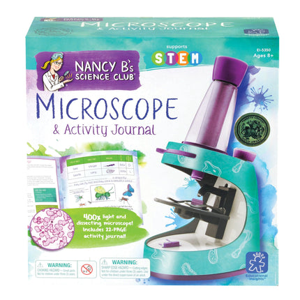 Learning Resources Nancy B's Science Club Microscope for Kids, Ages 8+, STEM Microscope Kit, Science Toy, Real Working Microscope, Gifts for Kids
