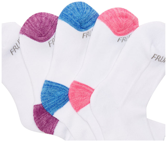 Fruit of the Loom - Chaussettes décontractées - Chaussettes ras du cou rembourrées durables lot de 10 paires pour filles