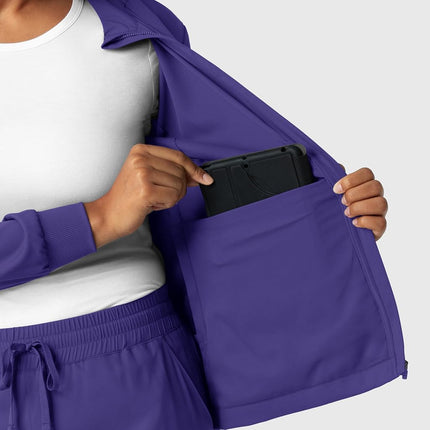 WonderWink womens Jacket, Grape, Large