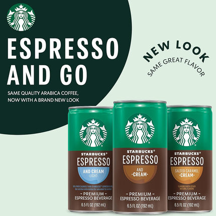 Starbucks Doubleshot, Espresso + Cream, 6.5 Ounce, 12 Pack