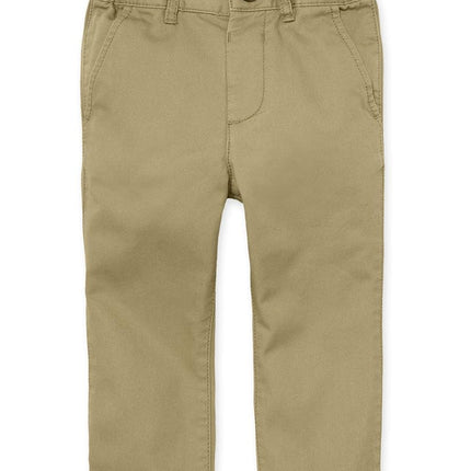 The Children's Place Baby Boys' and Toddler Stretch Skinny Chino Pants, Flax Single, 12-18 Months