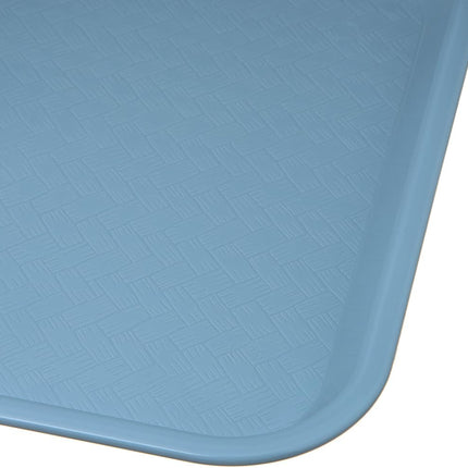 Carlisle FoodService Products Cafe Fast Food Cafeteria Tray with Patterned Surface for Cafeterias, Fast Food, and Dining Room, Plastic, 13.87 x 10.75 x 0.79 Inches, Slate Blue, (Pack of 24)