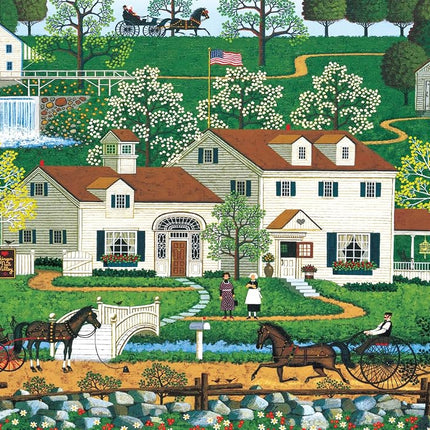 Buffalo Games - Charles Wysocki - Gingernut Valley - 300 Piece Jigsaw Puzzle for Adults - Challenging Puzzle Perfect for Game Nights - Finished Size is 21.25 x 15.00
