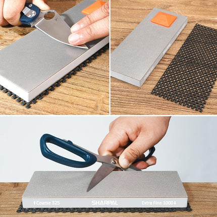 SHARPAL 168H Large 8" x 3" Dual-Grit Diamond Sharpening Stone