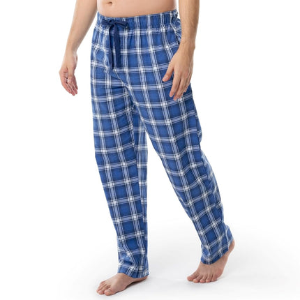 Fruit of the Loom Men's Broadcloth Woven Sleep Pajama Pant Bottom, Navy Plaid, XX-Large