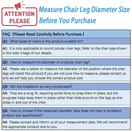 Rectangle U Shaped Chair Leg Tips Caps with Felt Pads,Furniture Feet Protectors Slide Smoothly Glides No Scratches No Noise Protect Hardwood Floors, Fit DIA 25/64inch(10mm) Tubular Legs (Black 24Pack)
