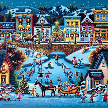 Buffalo Games - Dowdle - Hometown Christmas - 1000 Piece Jigsaw Puzzle for Adults Challenging Puzzle Perfect for Game Nights - Finished Size 26.75 x 19.75