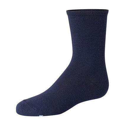 Hanes Girls' Uniform, Plain, Knit Crew Socks for School Or Play, 10-Pairs, Navy, 4-10