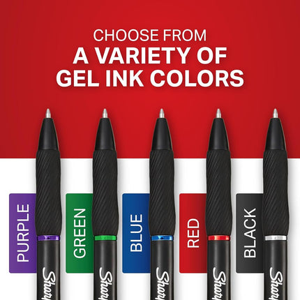 Sharpie S-Gel Gel Pens Drawing Pens Gel Ink For Journaling Writing Coloring Medium Point (0.7Mm) Black Ink Pen 216 Count, Pack of 6