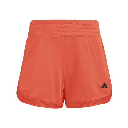 adidas Women's Pacer Essentials Knit High-Rise Training Shorts, Lucid Red/Black, XXS / 5L