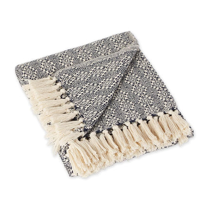 DII Diamond Stitch Woven Throw, Organic Modern, 50