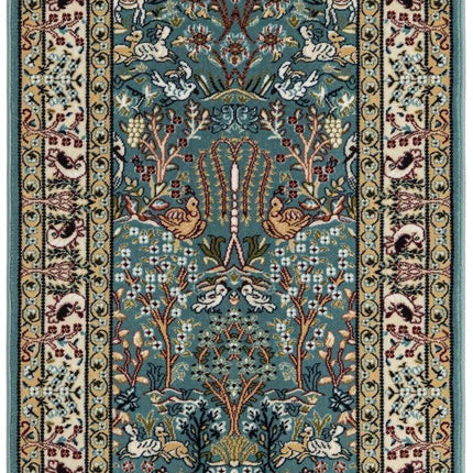Unique Loom Narenj Collection Area Rug - Bristol (2' 7" x 7' Runner, Blue/Beige)