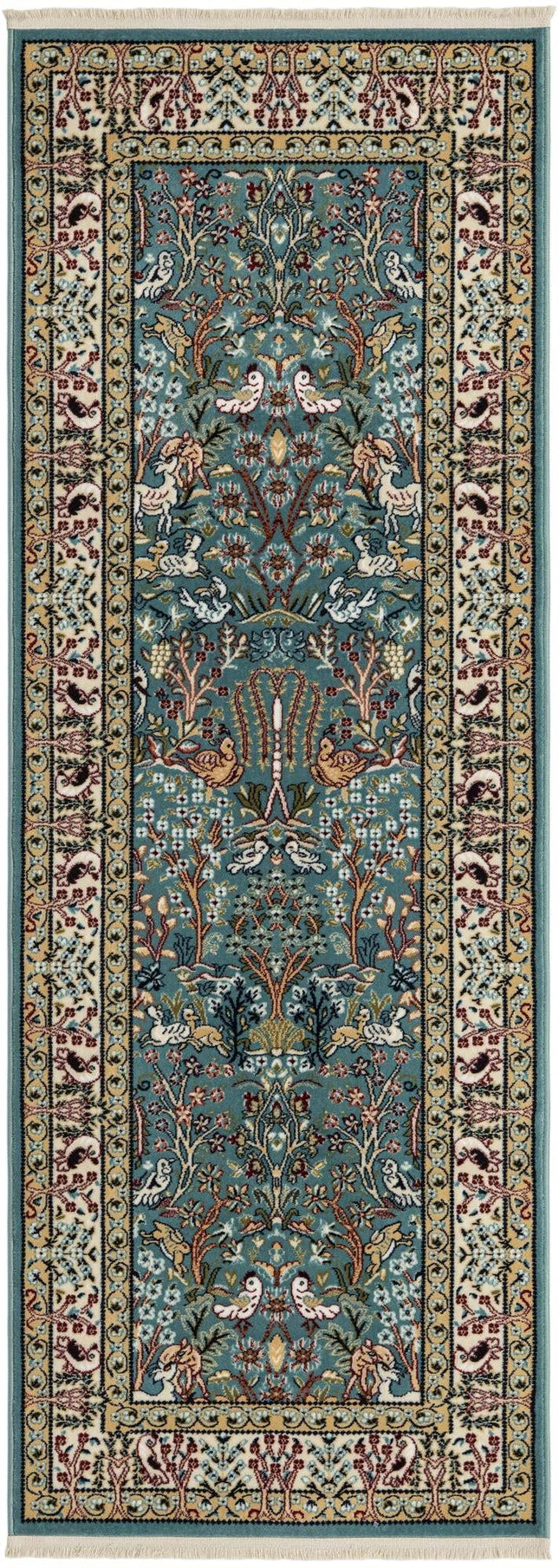 Unique Loom Narenj Collection Area Rug - Bristol (2' 7" x 7' Runner, Blue/Beige)