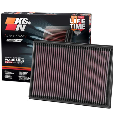 K&N Engine Air Filter: High Performance, Premium, Washable, Replacement Filter: Compatible with 2010-2021 Toyota/Lexus SUV V6/V8 (4runner, GX460, Land Cruiser, FJ Cruiser, Prado), 33-2438