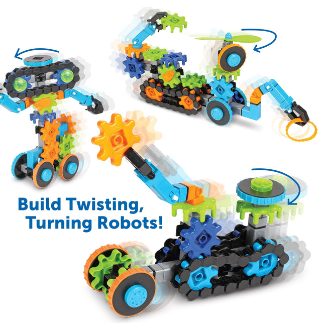 Learning Resources Gears! Gears! Gears! Robots in Motion, Ages 5+, STEM Robot Building Toy, 116-Piece Set, Moving Construction Kit