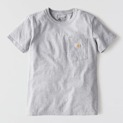 Carhartt Men's K87 Workwear Pocket Short Sleeve T-Shirt Work Utility, Heather Gray, XX-Large Plus