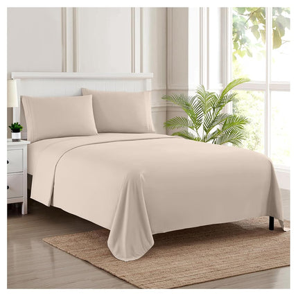 Sweet Home Collection 1800 Thread Count Sheet Set – Soft Egyptian Quality Brushed Microfiber Sheets – Luxury Bedding Set with Flat Sheet, Fitted Sheet, 2 Pillow Cases