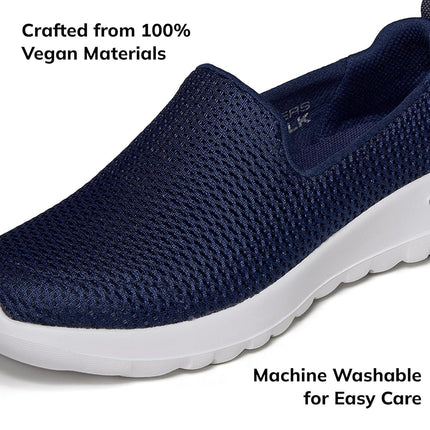 Skechers Women's Go Walk Joy Trainers, Navy Textile/White Trim, 7 UK
