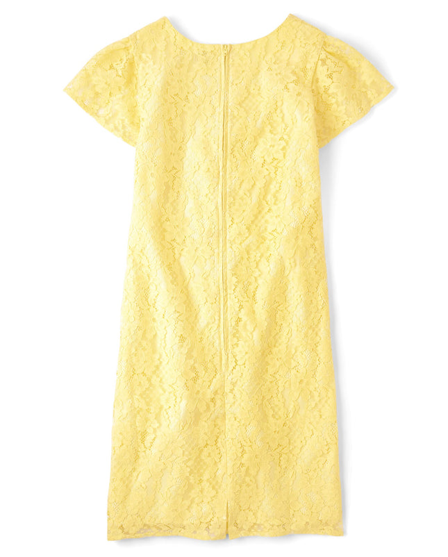 The Children's Place Girls' Dressy Dresses, Yellow Lace, XX-Large