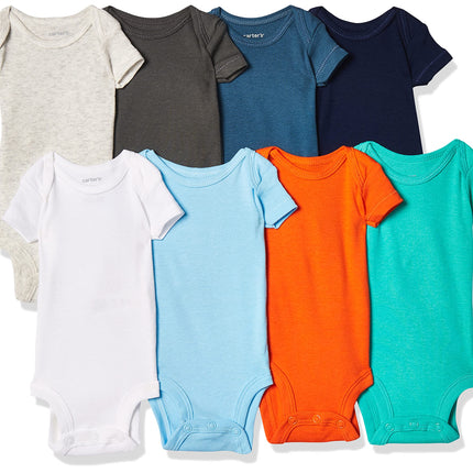 Carter's Baby Boys' 8-Pack Short-Sleeve Bodysuits,