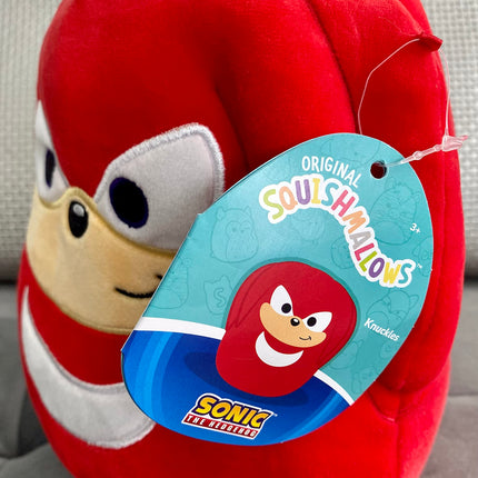 Squishmallows Kellytoy SEGA Sonic, Knuckles, Tails, Shadow Peluche (7" Sonic The Knuckles)