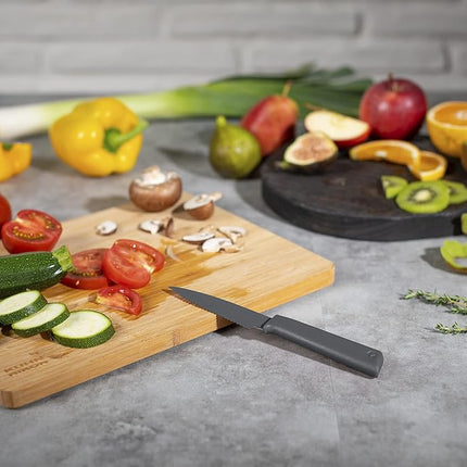 Kuhn Rikon Colori+ Professional 3 Pc Knife Set – Sharp Chef, Utility, Serrated Paring – 3 Year Guarantee