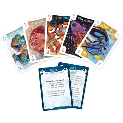 Renegade | Sea Scroll | Card Game, Quick Fish Collecting And Shark Scoring | 2 To 6 Players | 15 Minutes