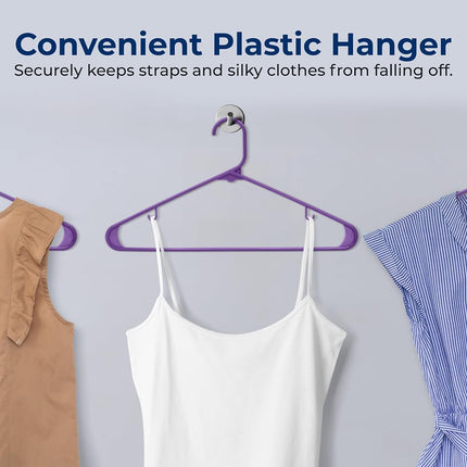 SereneLife, Plastic Hangers Space Saving Hangers Durable Heavy Duty Clothes Hanger Set Ideal for Laundry/Daily Use,Holds Up to 5.5 Lbs.Hangers for Coats, Jackets, Pants & Dress (150 Pieces)