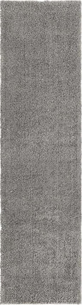 Unique Loom Solo Collection Plush, Modern, Solid, Shag Area Rug (2' 2 x 8' 0 Runner, Gray)