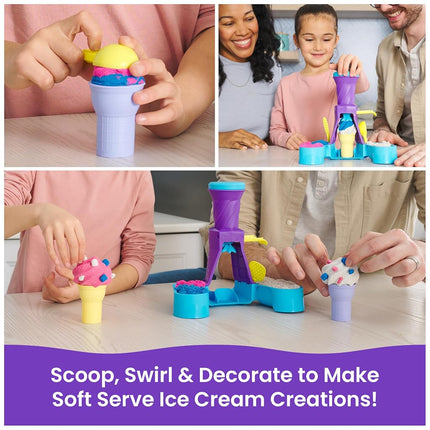 Kinetic Sand Soft Serve Station, Moldable Play Sand Sensory Toys, Ages 5+