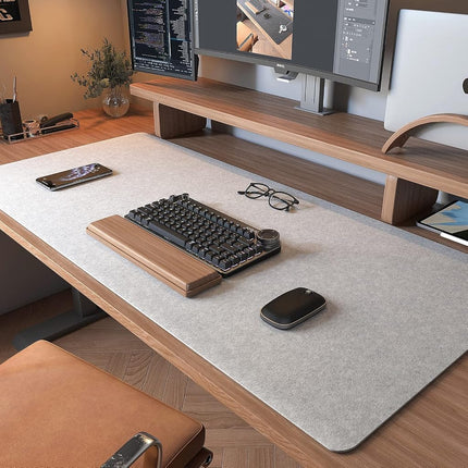 Non-Slip Extra Large Felt Desk Mat, 40''x16''(100X40cm) Full Felt Mouse Pad, Desk Mat for Desktop,Computer Mat for Desk…