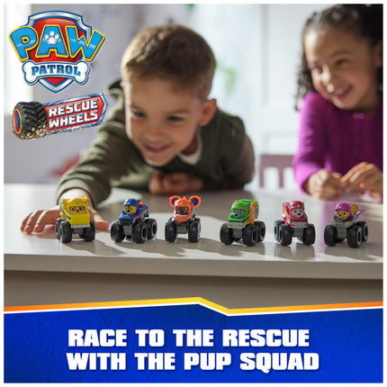Patrulla Canina: Rescue Wheels, set de regalo de 6 vehículos de juguete Pup Squad Racers, juguetes para niños y niñas de 3 años en adelante