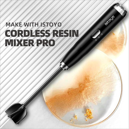 ISTOYO Resin Mixer, Handheld Battery Epoxy Stirrer with Minimizing Bubbles