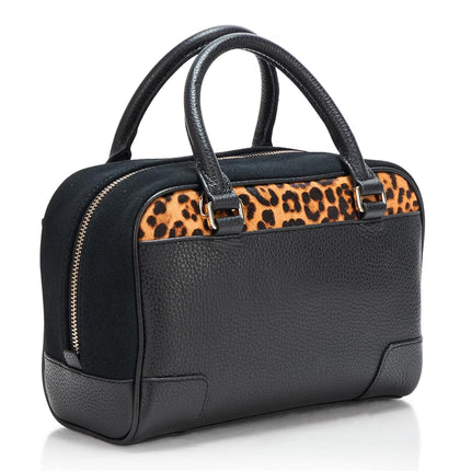 Cole Haan Beverly Small Satchel, Leopard Prnt/Black, UNIT
