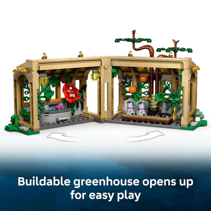 LEGO® Harry Potter™ Hogwarts™ Castle: Herbology Class 76445 Wizard Toys for Girls, Boys and Any Fans Aged 8 Plus, Classroom Playset for Kids, 3 Minifigures, Magic Mandrake Toy Plants