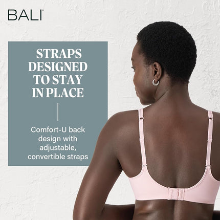 Bali Women's One Smooth U Full Coverage Bra, Hush Pink, 42B
