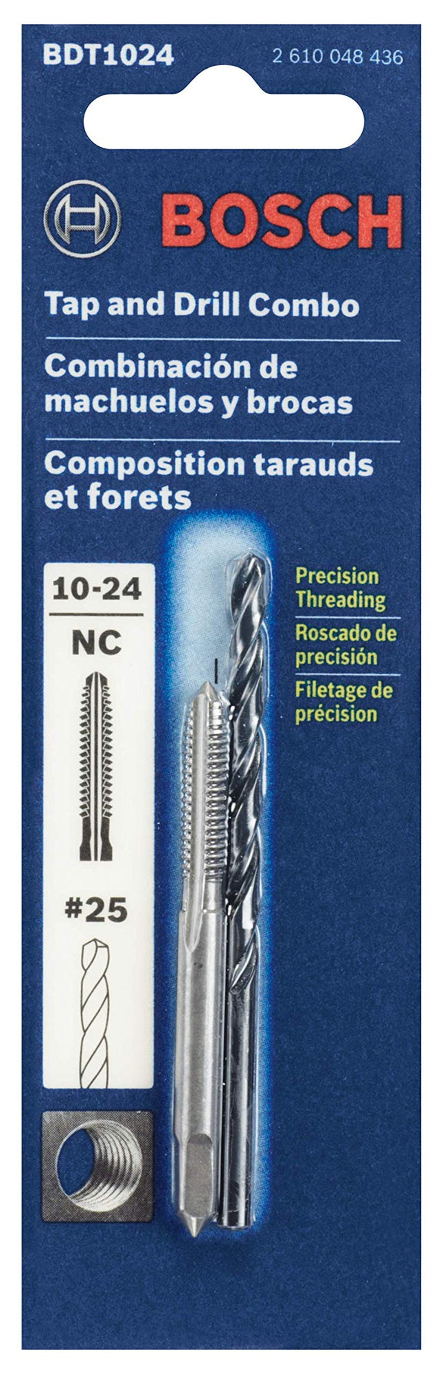 Bosch BDT1024 10-24 Plug Tap and No. 25 Drill Bit Combo Set