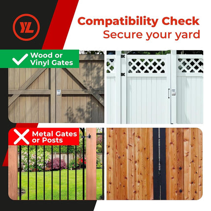 Keyless Gate Lock – Secure Fence Lock and Latch – Strong Durable System XLS – Heavy Duty – 1-Pack