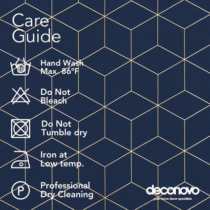 Deconovo Room Darkening Thermal Insulated Blackout Curtains, Gold Diamond Foil Print Noise Reducing Window Grommet Drapes for Kids Room, Navy Blue, 42W x 95L Inch, 2 Panels