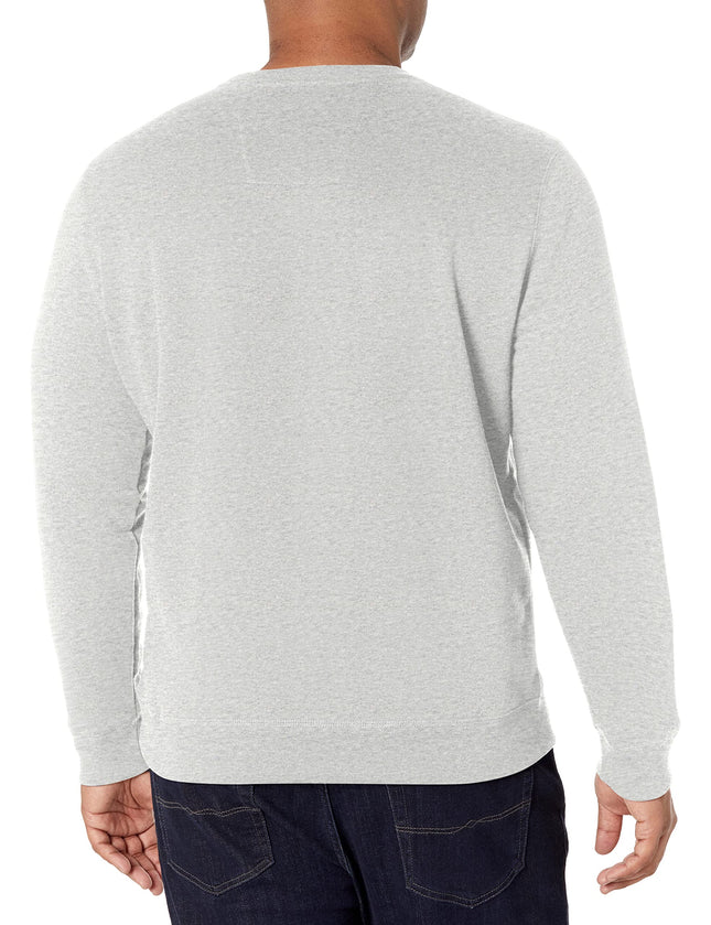 Nautica Men's Basic Crew Neck Fleece Sweatshirt, Grey Heather, Small