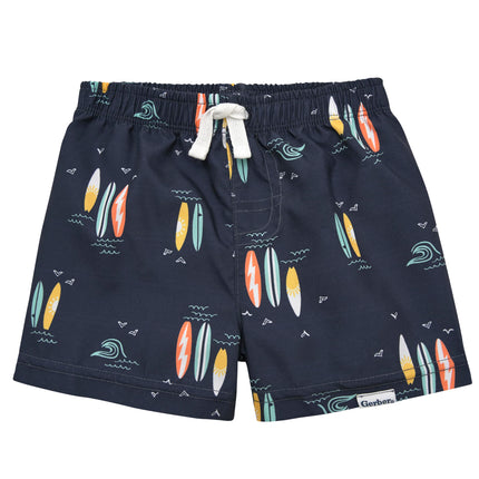 Gerber Boys' Toddler 2-Pack Swim Trunks, Orange Surf, 6-9 Months