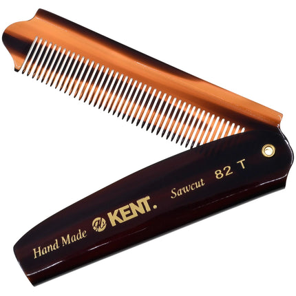 Kent 82T Handmade Folding Pocket Comb for Men, Fin