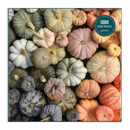 Galison 9780735369559 Heirloom Pumpkins 1000 Piece Puzzle in Square Box