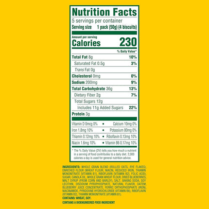 belVita Blueberry Breakfast Biscuits, 5 Count Box, 8.8 Ounce (Pack of 6)